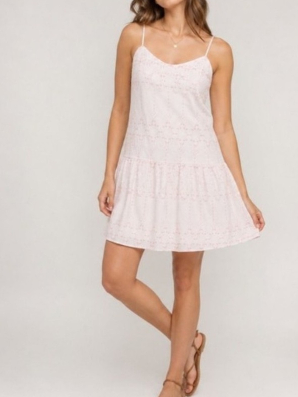 Roller Rabbit Women's Drop Waist Eyelet Mini Dress